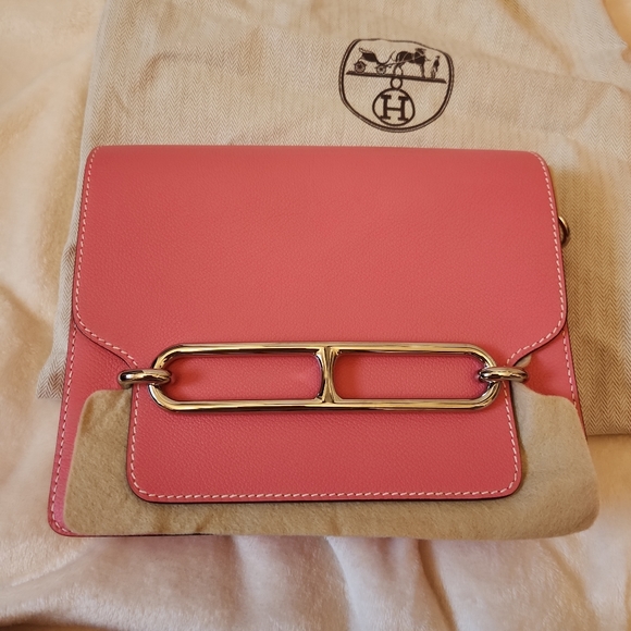 Hermes pink roulis crossbody bag - Picture 2 of 7